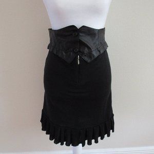 Faux leather skirt